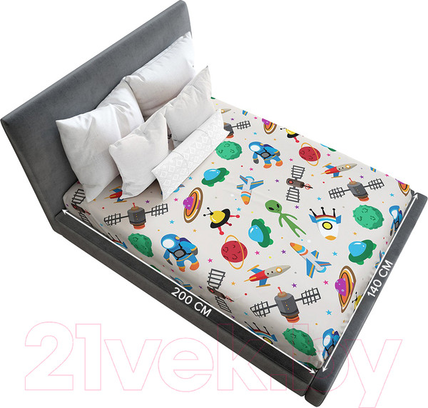 Изображение товара Простыня Ambesonne С принтом 140x200 / bsr 9875