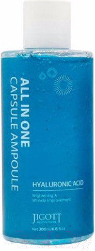 Изображение товара Сыворотка для лица Jigott All-In-One Hyaluronic Acid Capsule Ampoule Мультифункциональная (200мл)