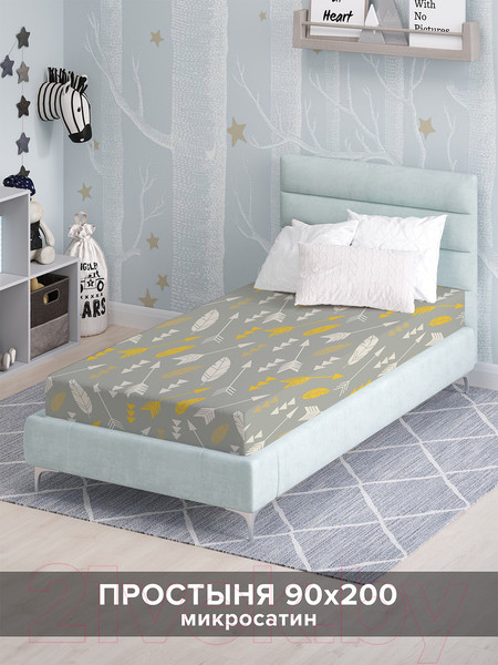 Изображение товара Простыня Ambesonne С принтом 90x200 / bsr 10300