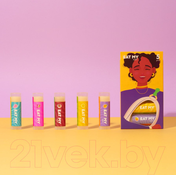 Изображение товара Набор бальзамов для губ Eat My Счастливые моменты (5шт)
