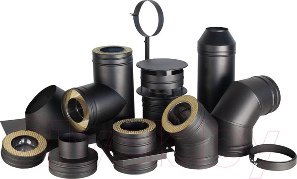 Изображение товара Накладка разрезная для дымохода КПД 35-45 550x770 ф280 (черный)