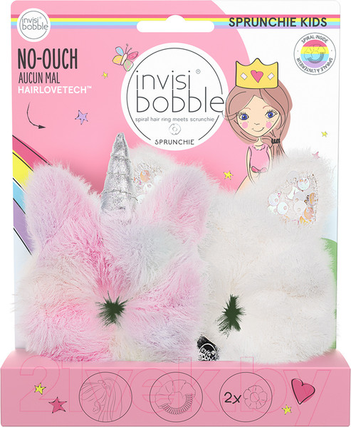 Изображение товара Набор резинок для волос Invisibobble Kids Sprunchie Duo Bunnycorn