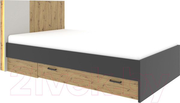 Изображение товара Каркас кровати НК Мебель Kubo 90x200 / 71705565 (артизан/черный/серый)