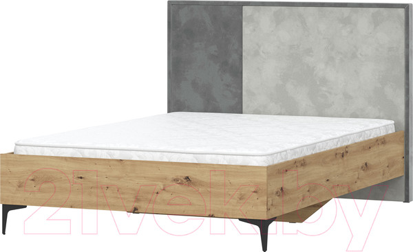 Изображение товара Каркас кровати НК Мебель Нордик 140x200 / 71916990 (дуб артизан/велюр серый)