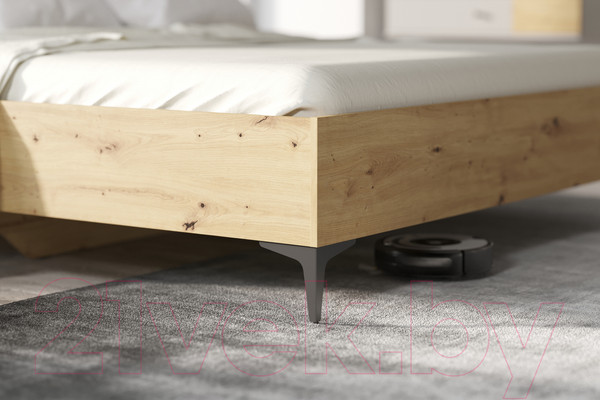 Изображение товара Каркас кровати НК Мебель Нордик 140x200 / 71916990 (дуб артизан/велюр серый)