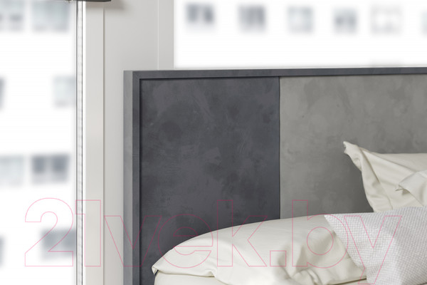 Изображение товара Каркас кровати НК Мебель Нордик 160x200 / 71916991 (дуб артизан/велюр серый)