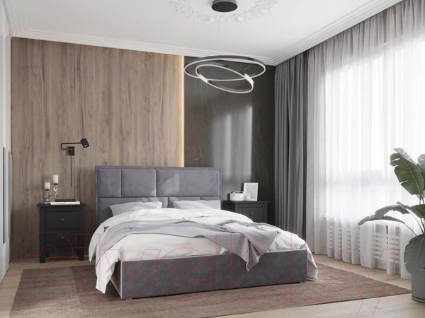Каркас кровати НК Мебель Madison 160x200 / 72305583 (велюр серый) — фото 6