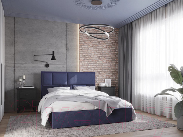 Каркас кровати НК Мебель Madison 140x200 / 72306317 (велюр индиго) — фото 6