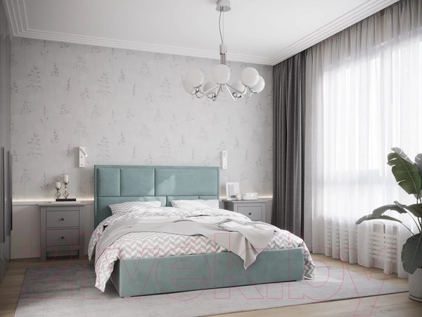 Каркас кровати НК Мебель Madison 140x200 / 72306318 (велюр мята) — фото 6
