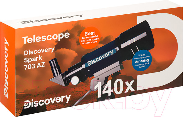 Изображение товара Телескоп Levenhuk Spark 703 AZ с книгой / 78733