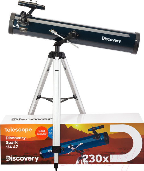 Изображение товара Телескоп Levenhuk Discovery Spark 114 AZ с книгой / 78736