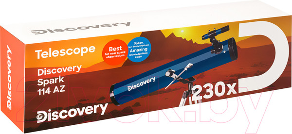 Изображение товара Телескоп Levenhuk Discovery Spark 114 AZ с книгой / 78736