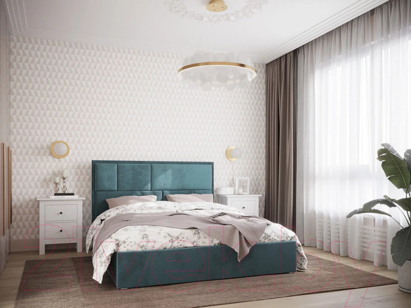 Каркас кровати НК Мебель Madison 180x200 / 72306324 (велюр бирюзовый) — фото 6