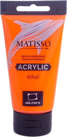 Изображение товара Акриловая краска Малевичъ Matisso / 617148 (60мл, оранжевый флуоресцентный)