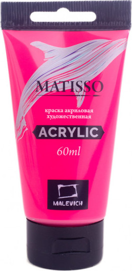 Изображение товара Акриловая краска Малевичъ Matisso / 617152 (60мл, розовый флуоресцентный)