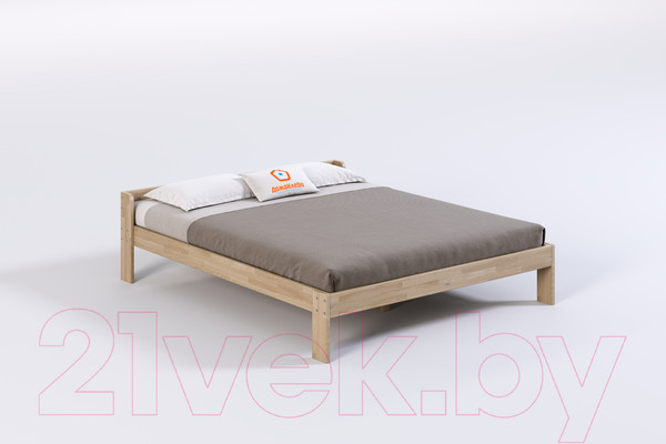 Изображение товара Двуспальная кровать Домаклево Маруся 160x200 (сосна/натуральный)