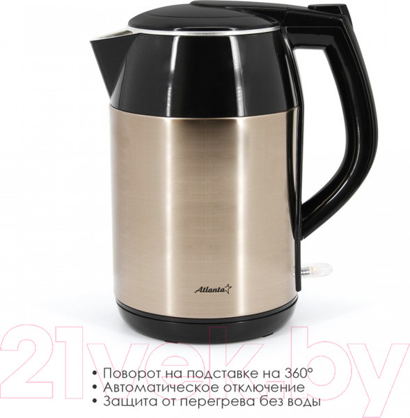 Изображение товара Электрочайник Atlanta ATH-2446 (черный)