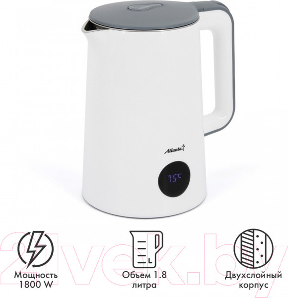 Изображение товара Электрочайник Atlanta ATH-2447 (белый)
