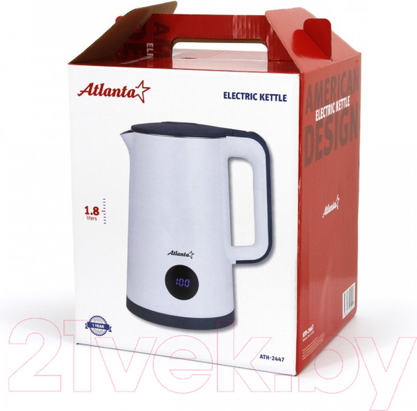 Изображение товара Электрочайник Atlanta ATH-2447 (белый)