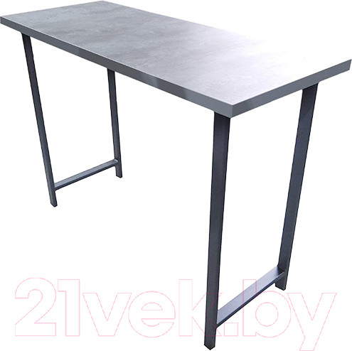 Изображение товара Барный стол Древпром М94 ДП1-02-04 120x50x88 (бетон метрополитан/черный матовый)