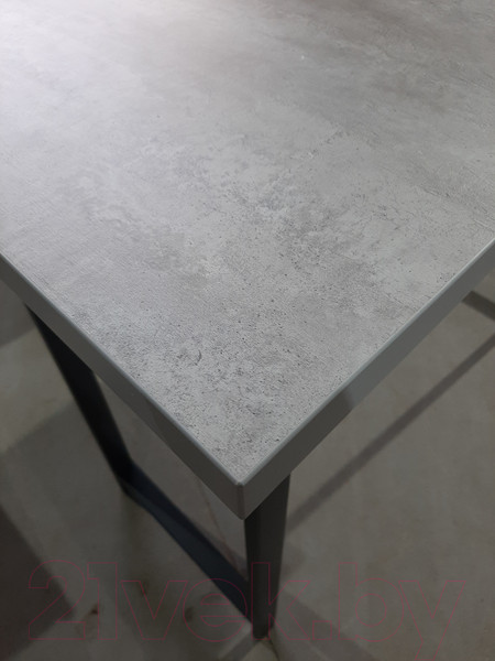 Изображение товара Барный стол Древпром М94 ДП1-02-04 120x50x88 (бетон метрополитан/черный матовый)