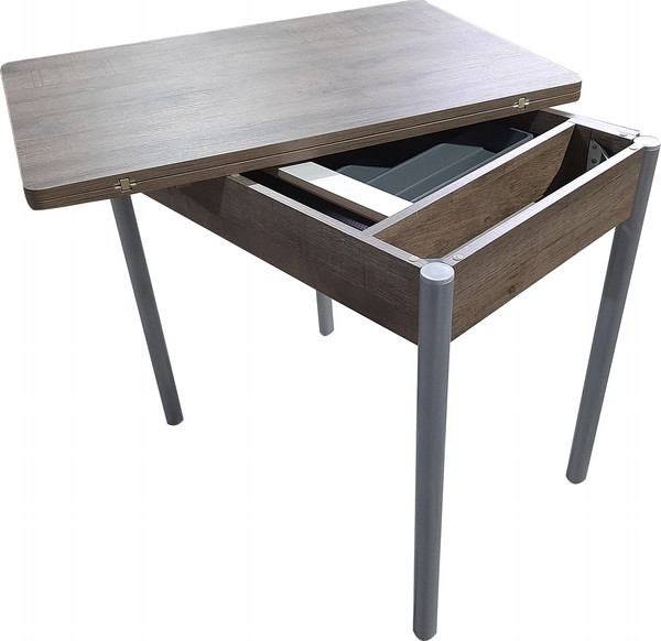 Изображение товара Обеденный стол Древпром М20 ДП1-02-05 90-120x60 (самдал/металлик)