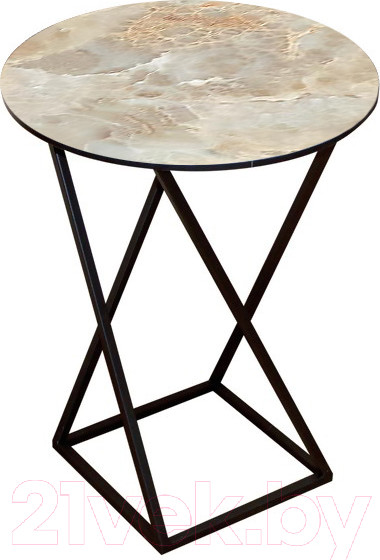 Изображение товара Журнальный столик Древпром М100 ДП1-03-05 48x48x62 (фотопечать оникс)