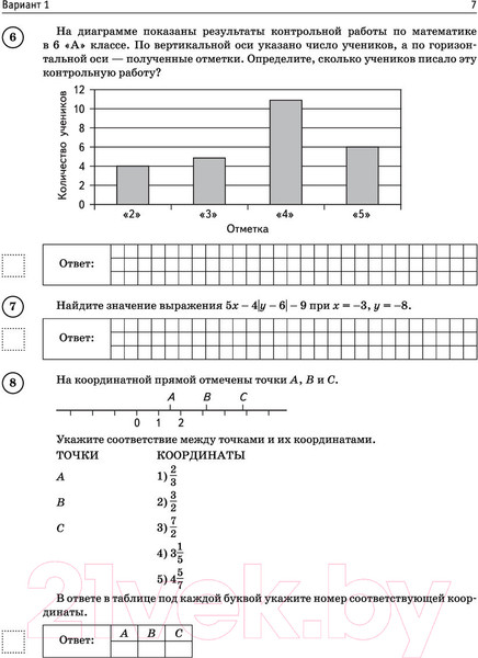 Изображение товара Сборник контрольных работ АСТ Матем. Большой сборник тренир. вариантов проверочных работ 6кл (Воробьев В.В.)