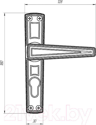 Изображение товара Ручка дверная Зенит РФ1-55.01 (медь)