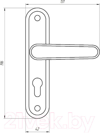 Изображение товара Ручка дверная Зенит РФ1-55.01 (никель)