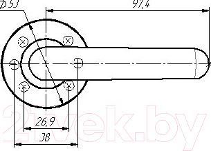 Изображение товара Ручка дверная Зенит РФ4.21 (медь)