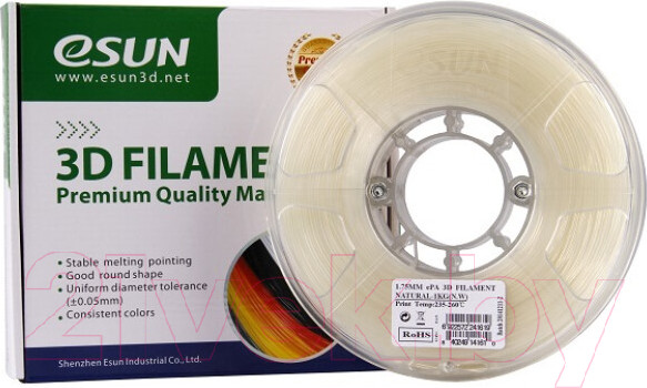 Изображение товара Пластик для 3D-печати eSUN ePAHT-CF / ePAHT-CF175N0.75 (1.75 мм, 0.75кг, натуральный)