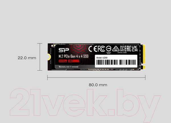 Изображение товара SSD диск Silicon Power UD90 2TB (SP02KGBP44UD9005)
