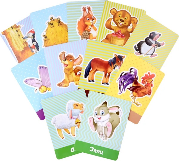 Изображение товара Развивающие карточки АСТ Любимые животные. Карточки для запуска речи, мягкая обложка