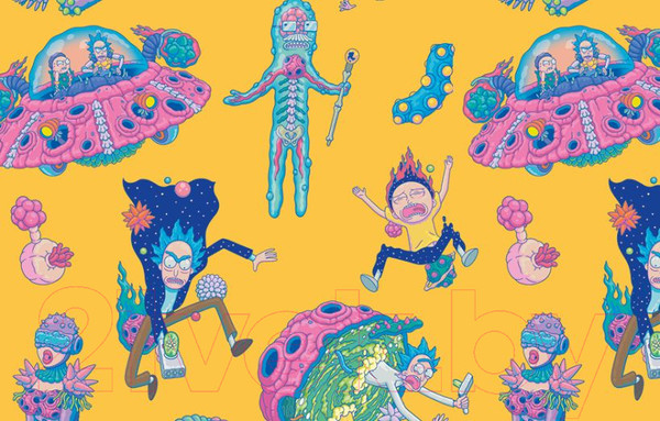 Изображение товара Кардхолдер Эксмо Рик и Морти / 9785041170943 (желтый)