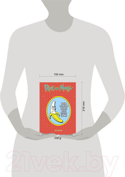 Изображение товара Записная книжка Эксмо Рик и Морти. Банан Рик / 9785041169671