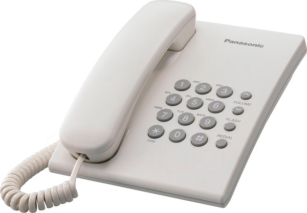 Изображение товара Проводной телефон Panasonic KX-TS2350 (белый)