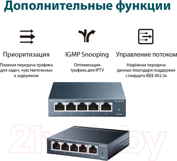 Изображение товара Коммутатор TP-Link TL-SG105
