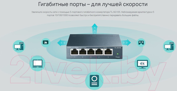 Изображение товара Коммутатор TP-Link TL-SG105