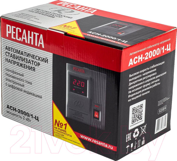 Изображение товара Стабилизатор напряжения Ресанта АСН-2000/1-Ц (63/6/4)