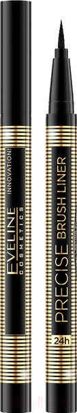 Изображение товара Подводка-фломастер для глаз Eveline Cosmetics Precise Brush Liner ультрастойкая черный (1мл)