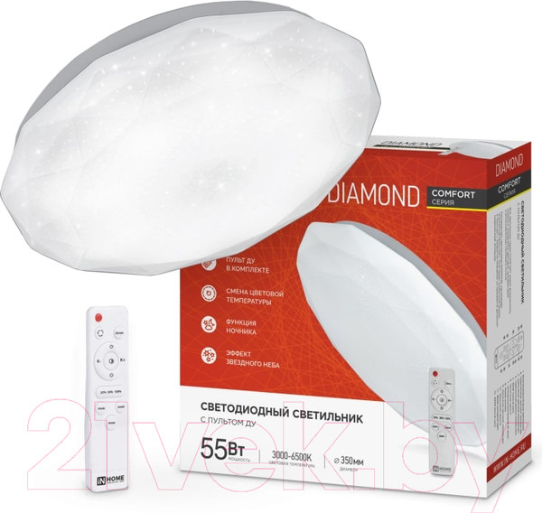 Изображение товара Потолочный светильник INhome Comfort Diamond / 4690612035048 (с пультом)
