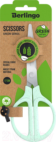 Изображение товара Ножницы канцелярские Berlingo Green Series / DNe_17300_b (зеленый)