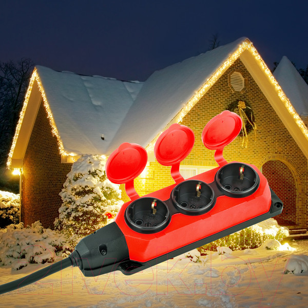 Изображение товара Удлинитель ЭРА UK-3e-3x1.5-5m-IP44(KG) / Б0057579