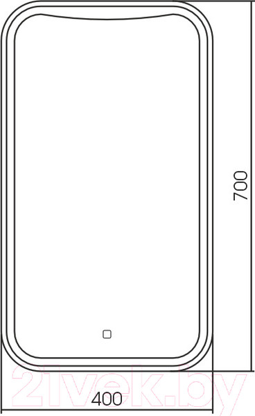 Изображение товара Зеркало Silver Mirrors Турин 40x70 / LED-00002501