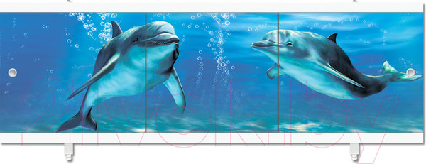 Изображение товара Экран для ванны МетаКам Ультралегкий АРТ 1.48 (дельфины)