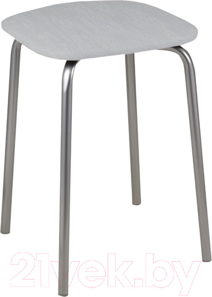 Изображение товара Табурет Гальваник Вега (эмаль серебристый/ВВ 5 бенгал серый)