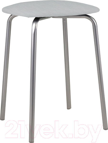 Изображение товара Табурет Гальваник Вега (эмаль серебристый/ВВ 5 бенгал серый)