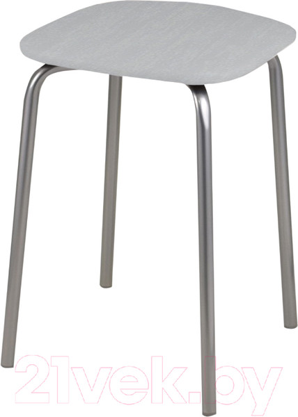 Изображение товара Табурет Гальваник Вега (эмаль серебристый/ВВ 5 бенгал серый)
