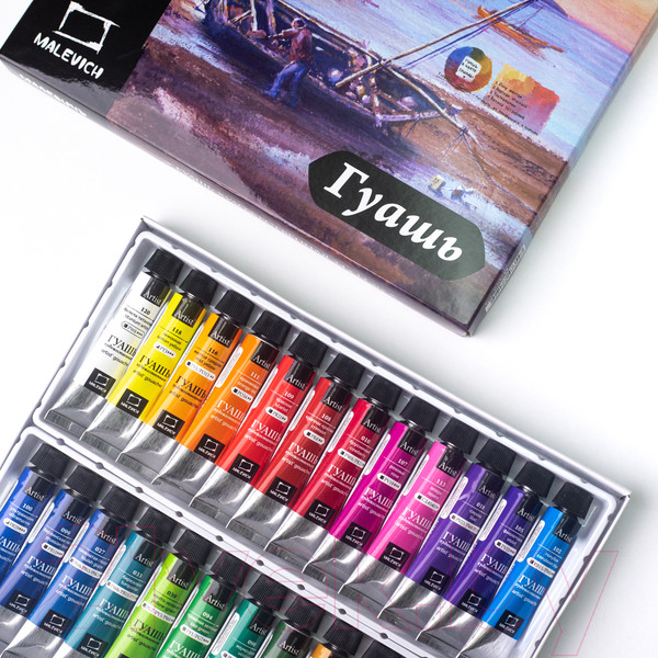 Изображение товара Гуашь Малевичъ 620044 (24цв)